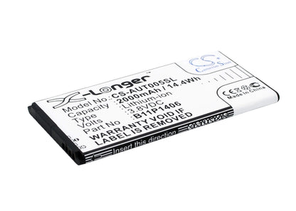3.8V, 2000mAh, Li-ion Battery fits Asus, Padfone X Mini 4.5, Padfone X Mini 4.5 4g, 7.6Wh