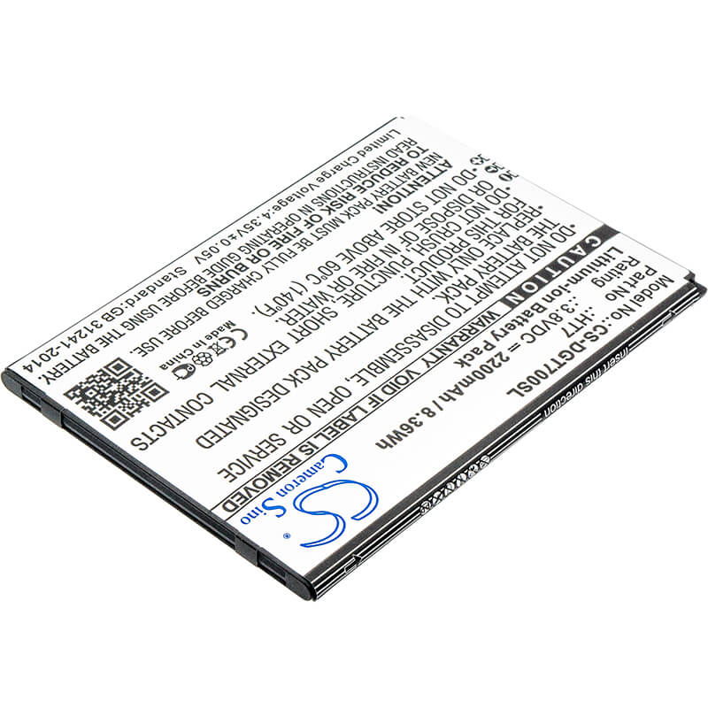 3.8V, 2200mAh, Li-ion Battery fits Doogee, Homtom Ht7, T7, 8.36Wh