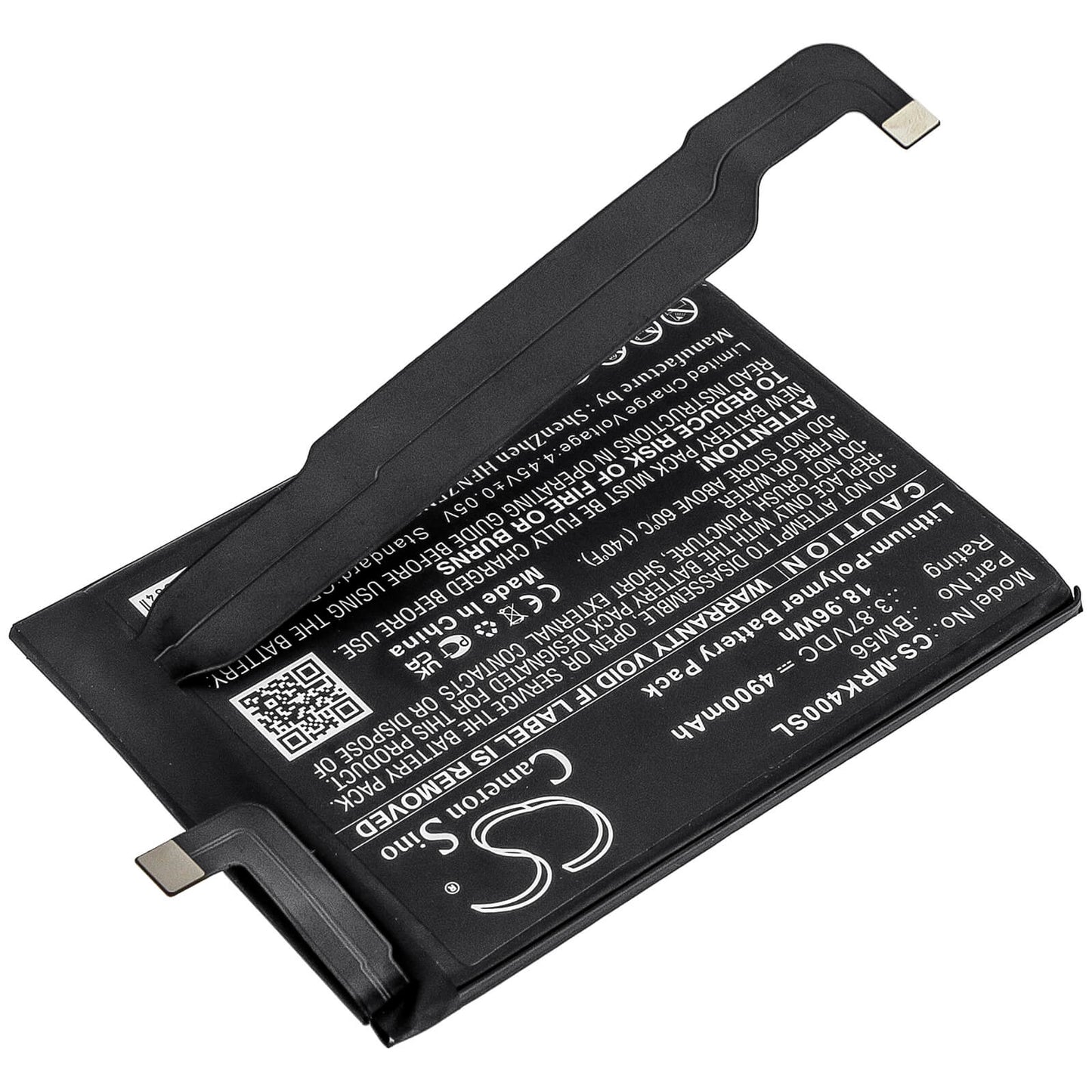 3.87V, 4900mAh, Li-Polymer Battery fits Redmi, K40 Game, M2104k10c, 18.963Wh