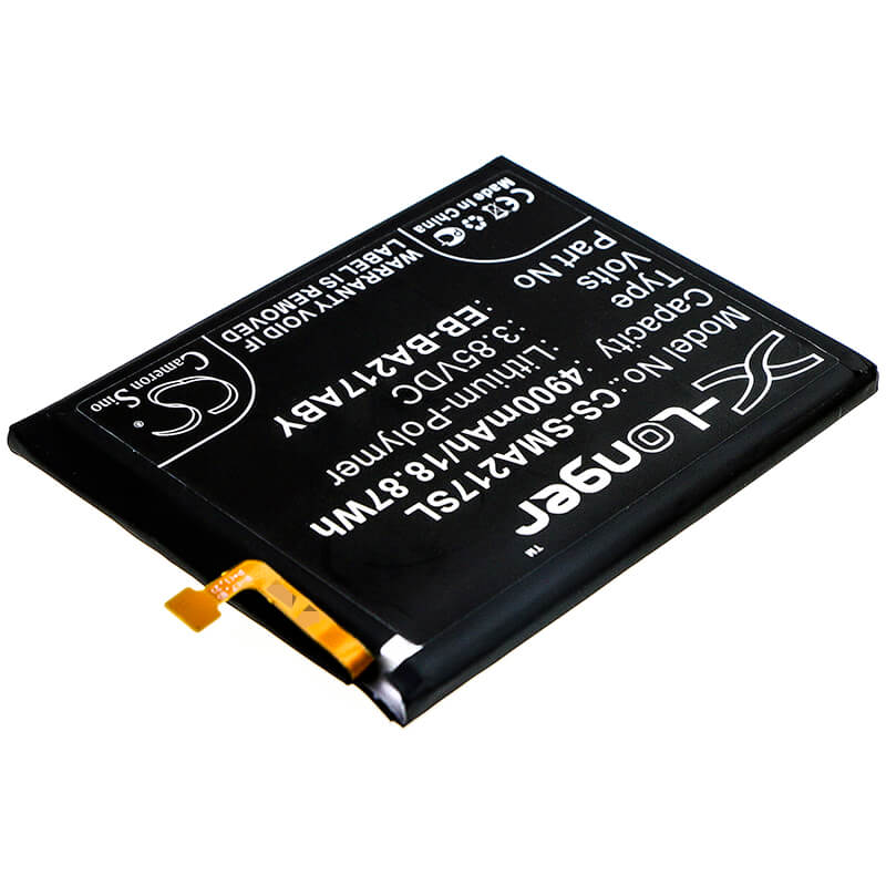 3.85V, 4900mAh, Li-Polymer Battery fits Samsung, Galaxy A21s 2020, Sm-a217f, 18.865Wh