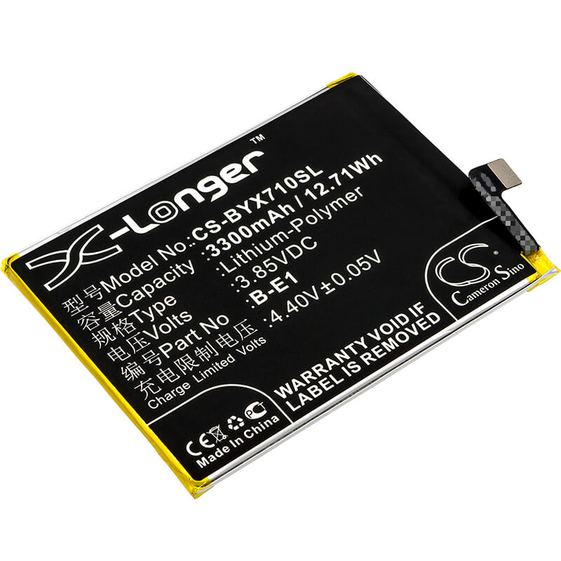 3.85V, 3300mAh, Li-Polymer Battery fits Bbk, Vivo Y71, Y71 Dual Sim, 12.705Wh
