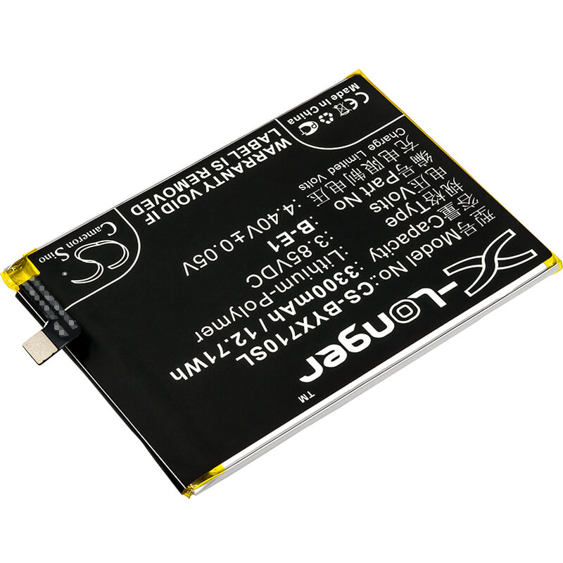 3.85V, 3300mAh, Li-Polymer Battery fits Bbk, Vivo Y71, Y71 Dual Sim, 12.705Wh