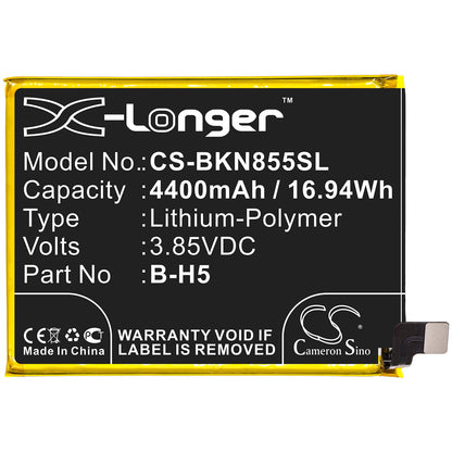 3.85V, 4400mAh, Li-Polymer Battery fits Vivo, Iqoo Neo 855s Racing, V1936l, 16.94Wh