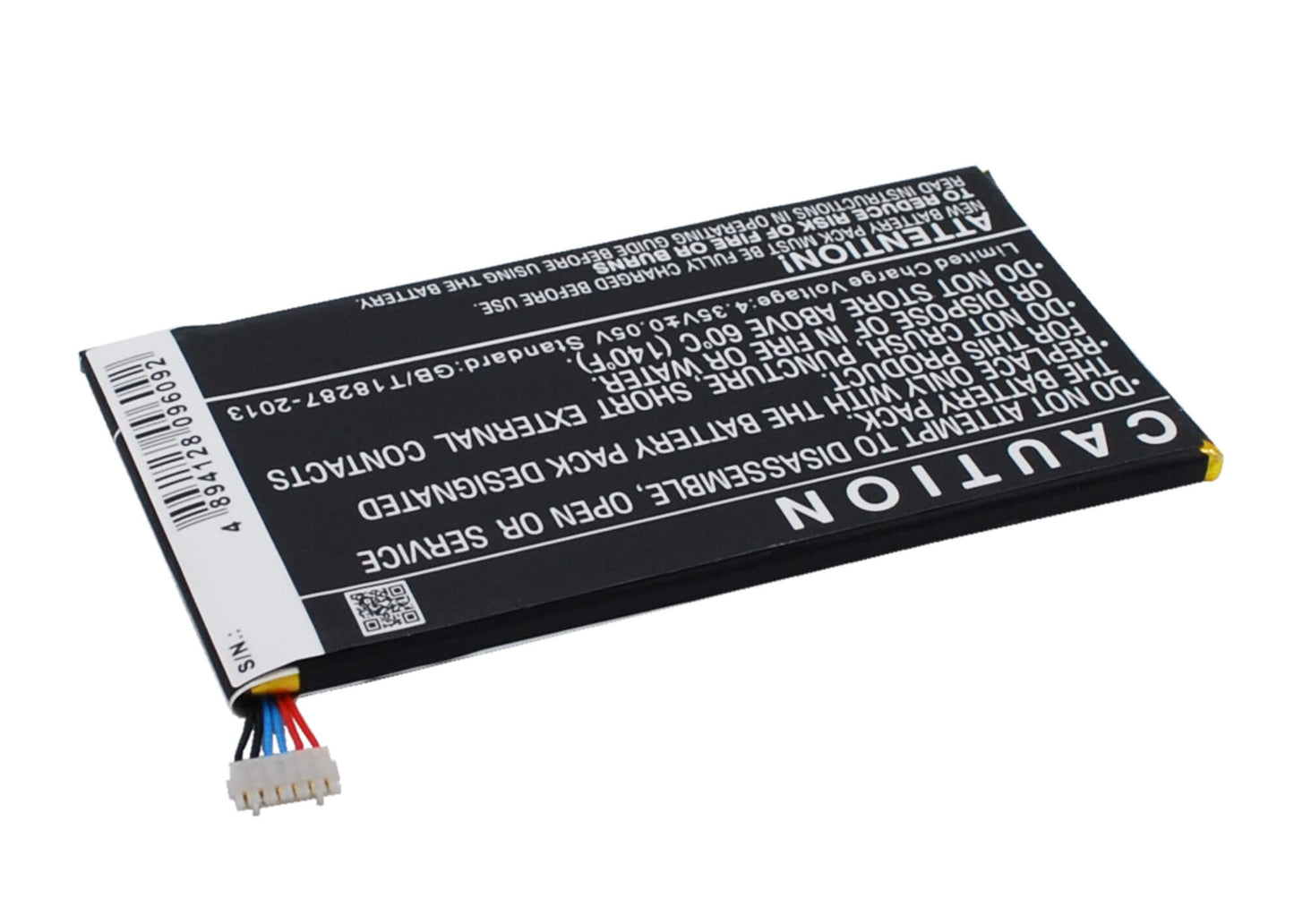 3.8V, 2000mAh, Li-Polymer Battery fits Wiko, Darkfull, 7.6Wh