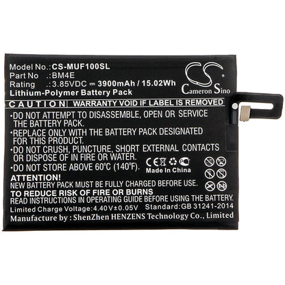 3.85V, 3900mAh, Li-Polymer Battery fits Pocophone, M1805e10a, Poco F1, 15.015Wh