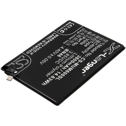 3.85V, 3800mAh, Li-Polymer Battery fits Xiaomi, Redmi Note 6, 14.63Wh