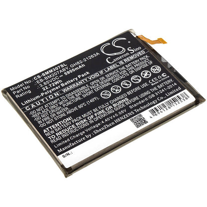 3.85V, 5900mAh, Li-Polymer Battery fits Samsung, Galaxy M30s, Sm-m307f, 22.715Wh