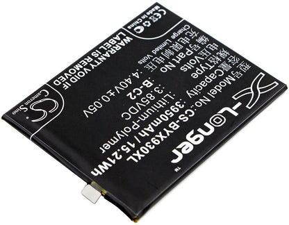 3.85V, 3950mAh, Li-Polymer Battery fits Bbk, Vivo X9s Plus, 15.2075Wh