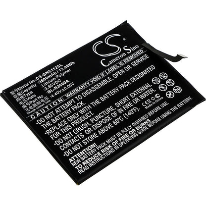 3.85V, 3600mAh, Li-Polymer Battery fits Gionee, S11s, S11s Dual Sim, 13.86Wh