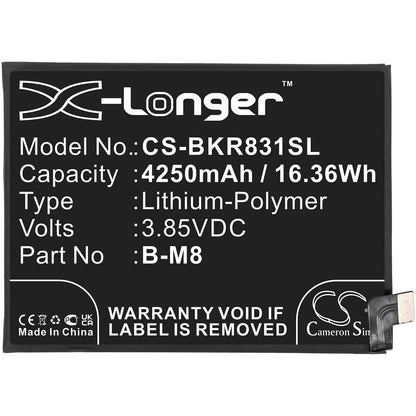 3.85V, 4250mAh, Li-Polymer Battery fits Vivo, Neo 3, R831k, 16.3625Wh