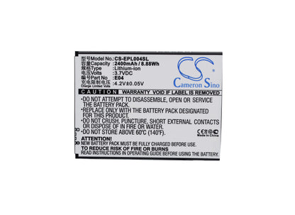 3.7V, 2400mAh, Li-ion Battery fits Elephone, Ecoo E04, 8.88Wh