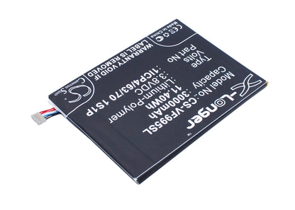 3.8V, 3000mAh, Li-Polymer Battery fits Vodafone, Smart Ultra 6, V995, 11.4Wh