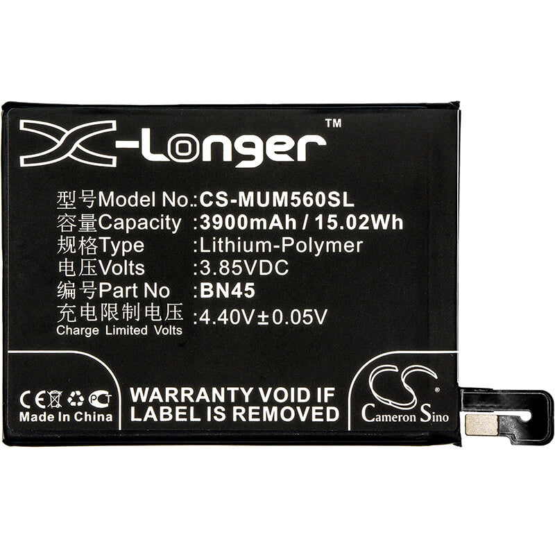 3.85V, 3900mAh, Li-Polymer Battery fits Redmi, M1803e7sc, M1803e7sg, 15.015Wh