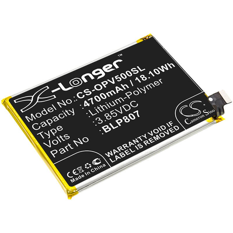 3.85V, 4700mAh, Li-Polymer Battery fits Oppo, Realme V5, 18.095Wh