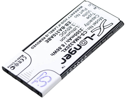 3.85V, 2300mAh, Li-ion Battery fits Samsung, Galaxy A3 2016, Galaxy A3 2016 Duos Lte, 8.855Wh