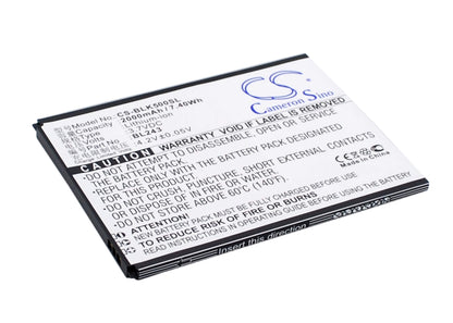3.7V, 2000mAh, Li-ion Battery fits Lenovo, K3 Note, K50-t3s, 7.4Wh