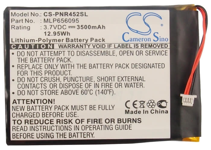 3.7V, 3500mAh, Li-Polymer Battery fits Pandigital, Nova, R70a200, 12.95Wh