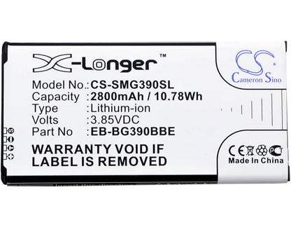 CS-SMG390SL, Mobile, Smartphone 3.85V, 2800mAh, Li-ion Battery fits Samsung, Galaxy Xcover 4, Galaxy Xcover 4 2017 Td-lte, 10.78