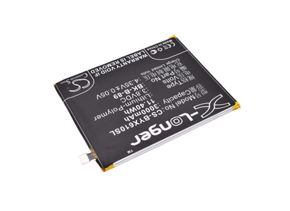 3.8V, 3000mAh, Li-Polymer Battery fits Vivo, X6 Plus, X6 Plus D, 11.4Wh
