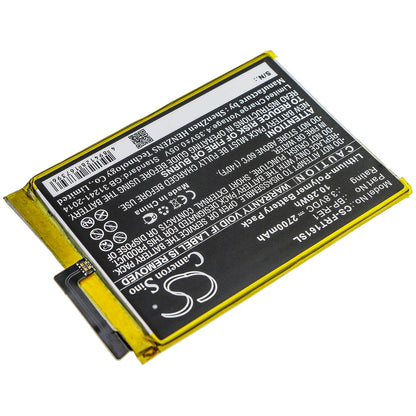 3.8V, 2700mAh, Li-Polymer Battery fits Freetel, Ftj161b, Ftj161b-rei, 10.26Wh