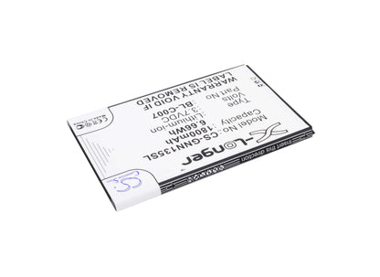 3.7V, 1800mAh, Li-ion Battery fits Gionee, C605, Gionee Gn135, 6.66Wh