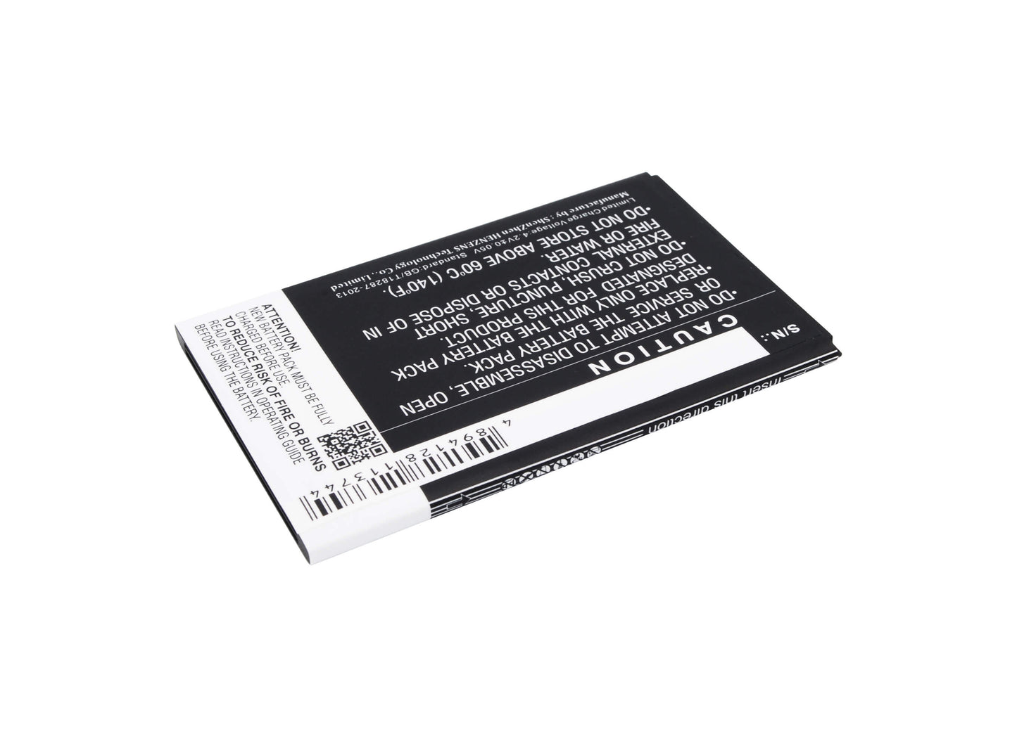 3.7V, 1800mAh, Li-ion Battery fits Fly, Iq230, 6.66Wh