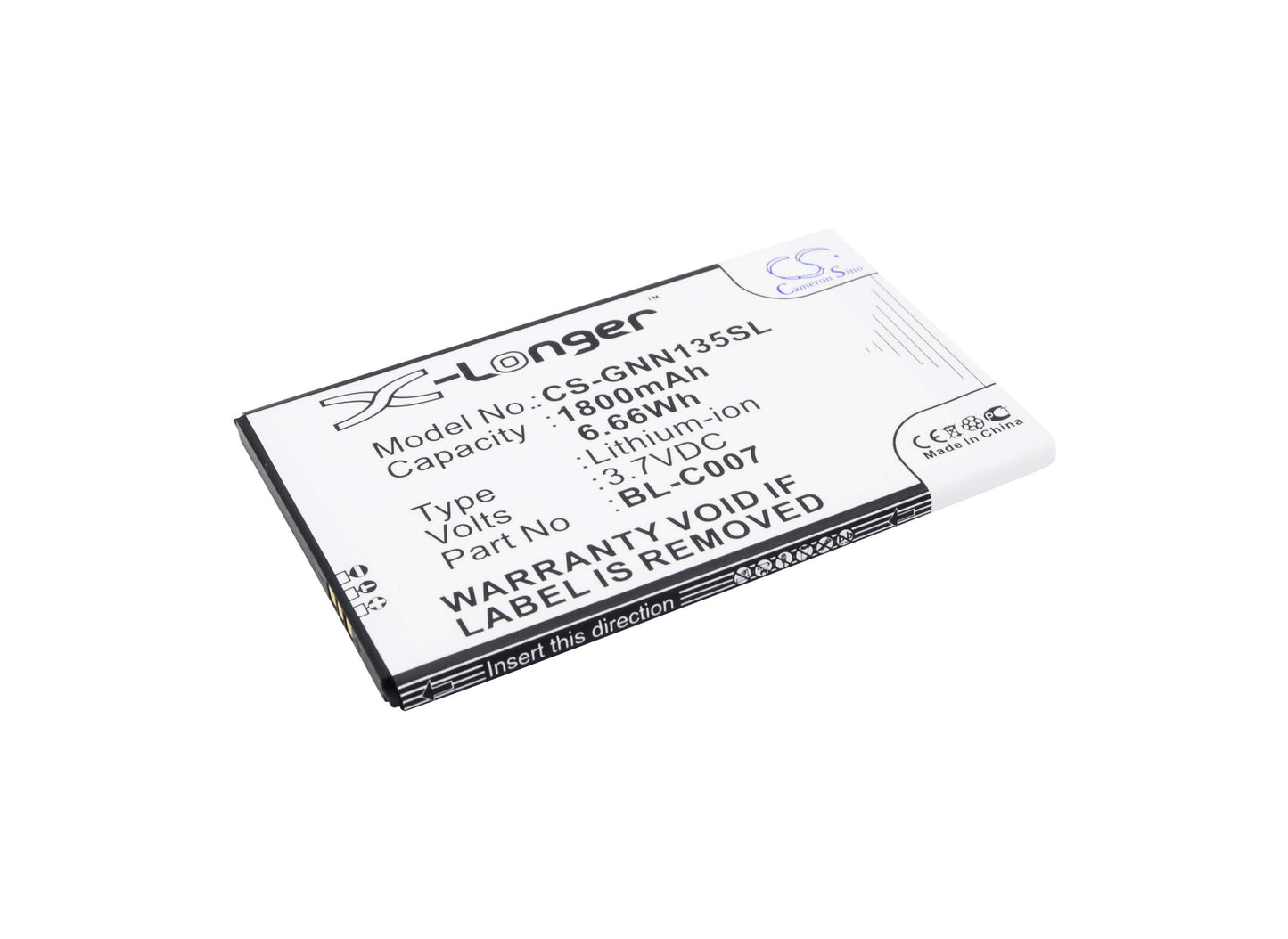 3.7V, 1800mAh, Li-ion Battery fits Ngm, Polaris, 6.66Wh