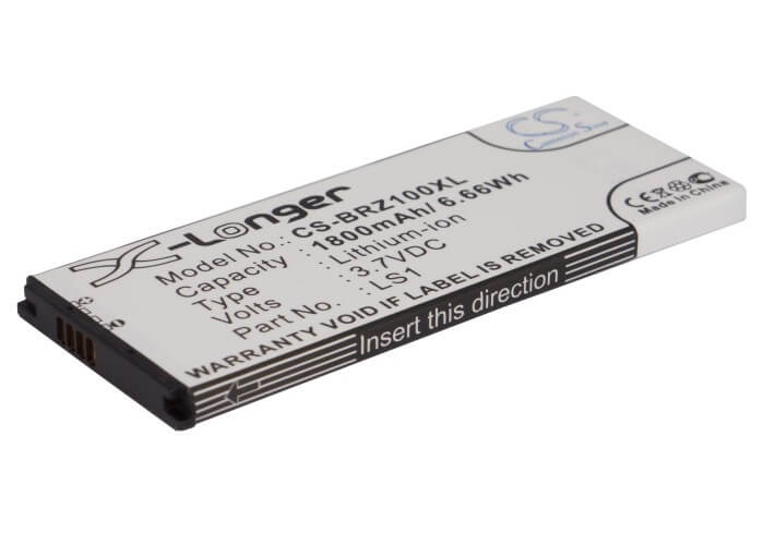 3.7V, 1800mAh, Li-ion Battery fits Blackberry, Bbstl100-4, Bbstl100-4w, 6.66Wh