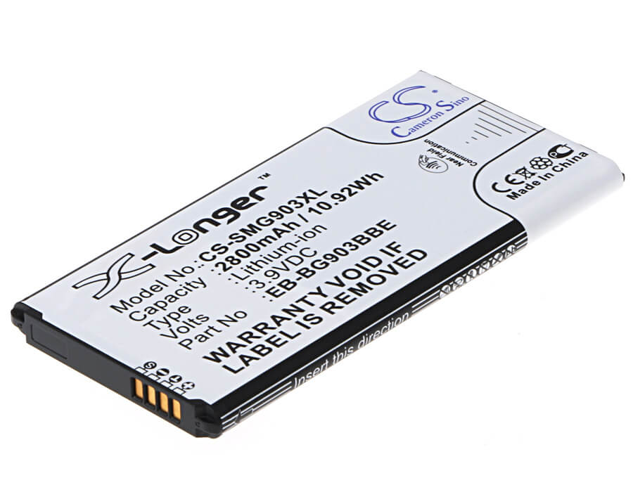 CS-SMG903XL, Mobile, Smartphone 3.9V, 2800mAh, Li-ion Battery fits Samsung, Galaxy S5 Neo, Galaxy S5 Neo Duos, 10.92Wh