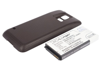 Brown, 3.85V, 5600mAh, Li-ion Battery fits Samsung, Galaxy S5, Galaxy S5 Lte, 21.56Wh