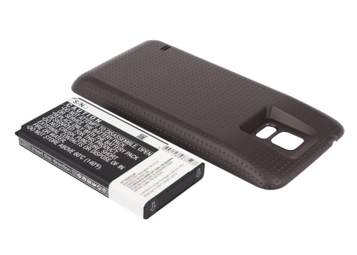Brown, 3.85V, 5600mAh, Li-ion Battery fits Samsung, Galaxy S5, Galaxy S5 Lte, 21.56Wh