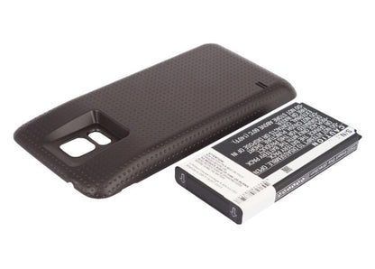 Brown, 3.85V, 5600mAh, Li-ion Battery fits Samsung, Galaxy S5, Galaxy S5 Lte, 21.56Wh