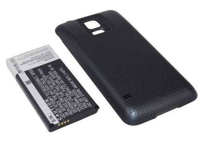 Charcoal Black, 3.85V, 5600mAh, Li-ion Battery fits Samsung, Galaxy S5, Galaxy S5 Lte, 21.56Wh