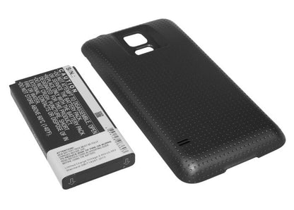 Charcoal Black, 3.85V, 5600mAh, Li-ion Battery fits Samsung, Galaxy S5, Galaxy S5 Lte, 21.56Wh