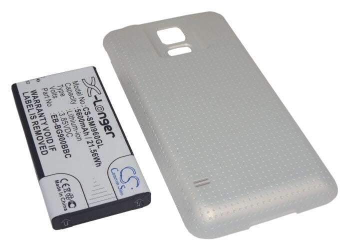 Gold, 3.85V, 5600mAh, Li-ion Battery fits Samsung, Galaxy S5, Galaxy S5 Lte, 21.56Wh