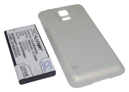 Gold, 3.85V, 5600mAh, Li-ion Battery fits Samsung, Galaxy S5, Galaxy S5 Lte, 21.56Wh