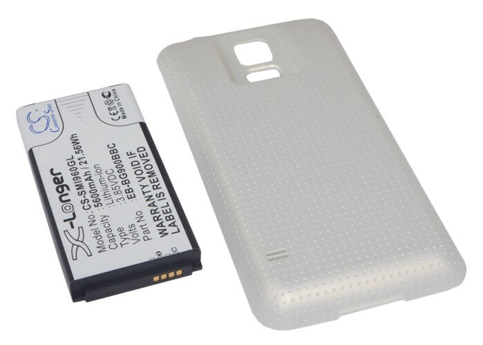 Gold, 3.85V, 5600mAh, Li-ion Battery fits Samsung, Galaxy S5, Galaxy S5 Lte, 21.56Wh