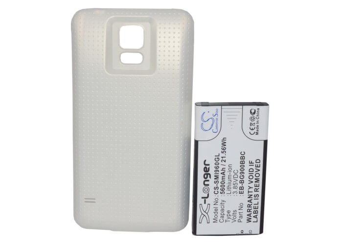 Gold, 3.85V, 5600mAh, Li-ion Battery fits Samsung, Galaxy S5, Galaxy S5 Lte, 21.56Wh
