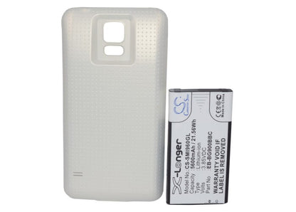 Gold, 3.85V, 5600mAh, Li-ion Battery fits Samsung, Galaxy S5, Galaxy S5 Lte, 21.56Wh