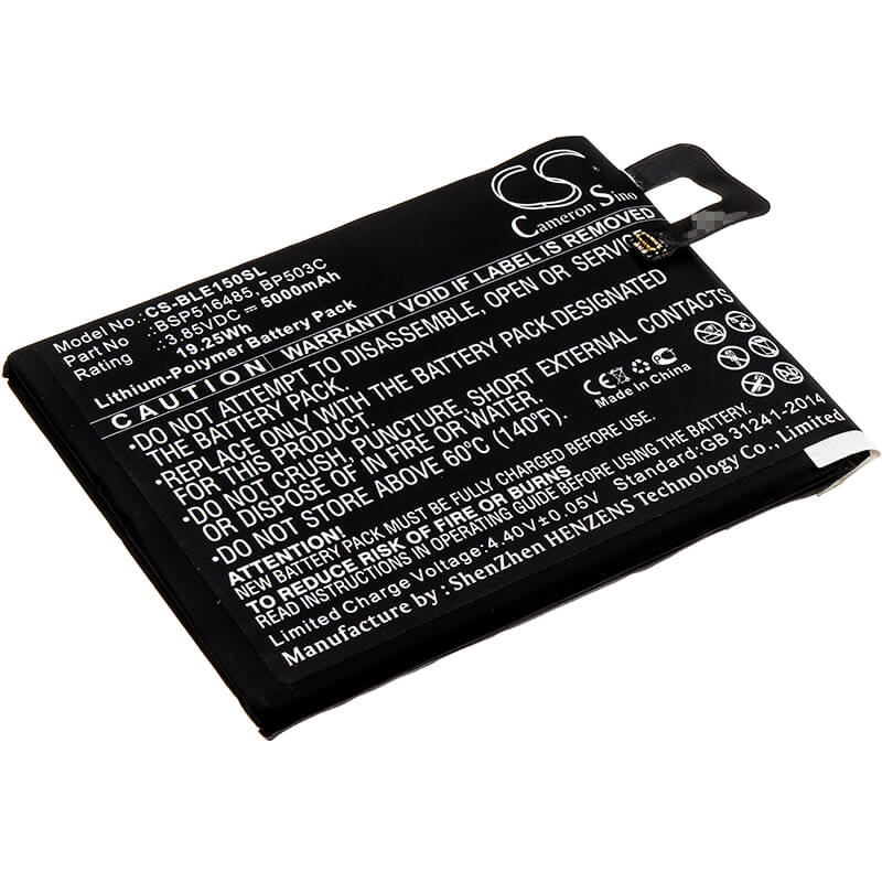 3.85V, 5000mAh, Li-Polymer Battery fits Blu, E150, E150q, 19.25Wh