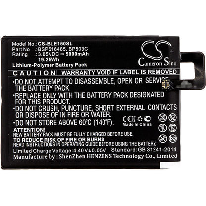 3.85V, 5000mAh, Li-Polymer Battery fits Blu, E150, E150q, 19.25Wh