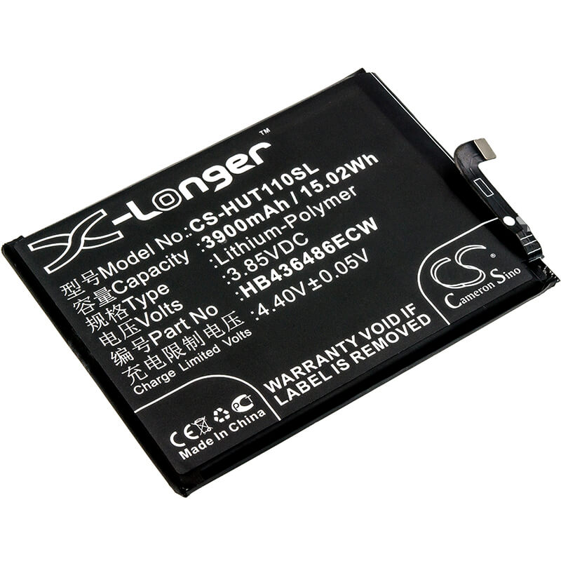 3.85V, 3900mAh, Li-Polymer Battery fits Huawei, Bla-al00, Bla-l09, 15.015Wh