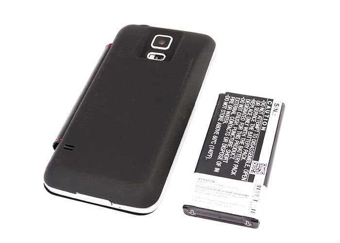 Black, 3.85V, 5600mAh, Li-ion Battery fits Samsung, Galaxy S5, Galaxy S5 Lte, 21.56Wh