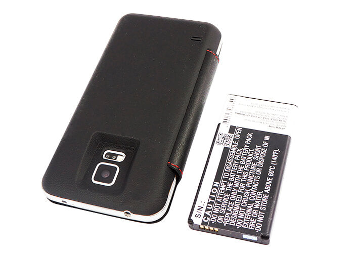 Black, 3.85V, 5600mAh, Li-ion Battery fits Samsung, Galaxy S5, Galaxy S5 Lte, 21.56Wh