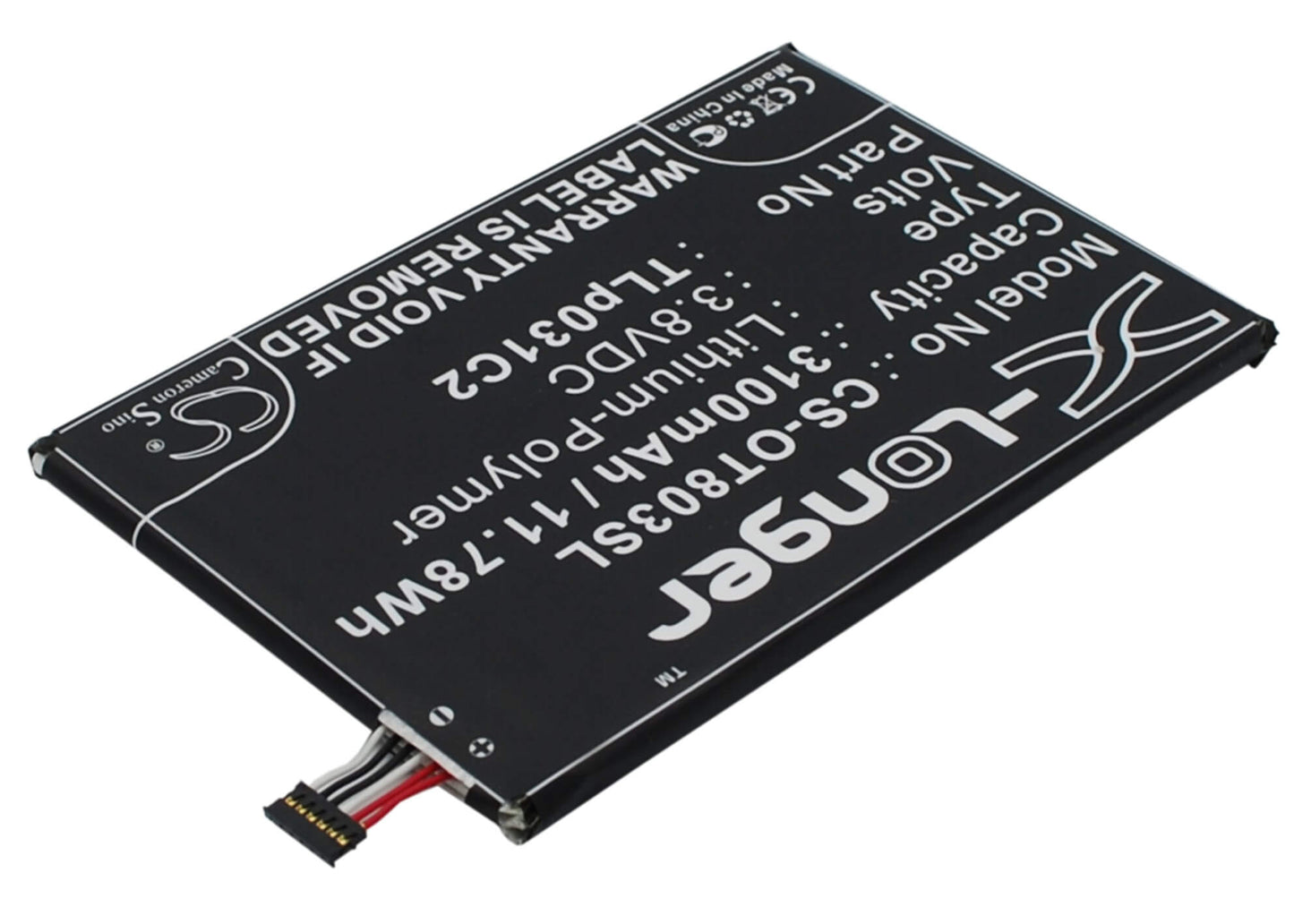 3.8V, 3100mAh, Li-Polymer Battery fits Orange, Nura, 11.78Wh