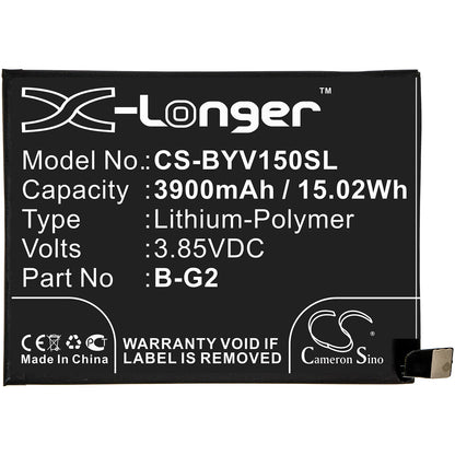 3.85V, 3900mAh, Li-Polymer Battery fits Vivo, V15, V1831, 15.015Wh
