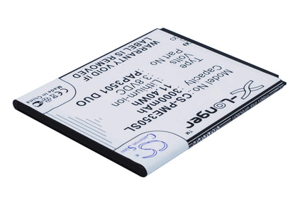 3.8V, 3000mAh, Li-ion Battery fits Prestigio, Multiphone 3501 Duo, 11.4Wh