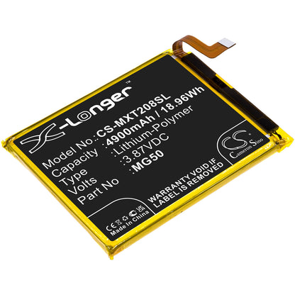 3.87V, 4900mAh, Li-Polymer Battery fits Motorola, Moto G9 Plus, Moto G9 Plus 2020, 18.963Wh