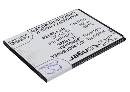 3.7V, 3000mAh, Li-ion Battery fits Mobistel, Cynus F8, 11.1Wh