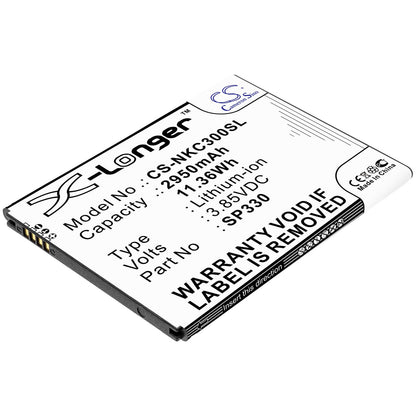 3.85V, 2950mAh, Li-ion Battery fits Nokia, C3 2020, 11.3575Wh
